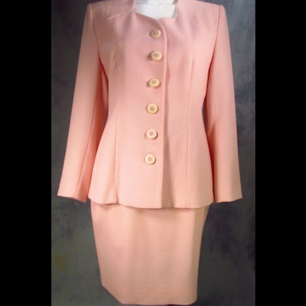 Ilie Wacs Neiman Marcus Jacket Silk Lined Skirt